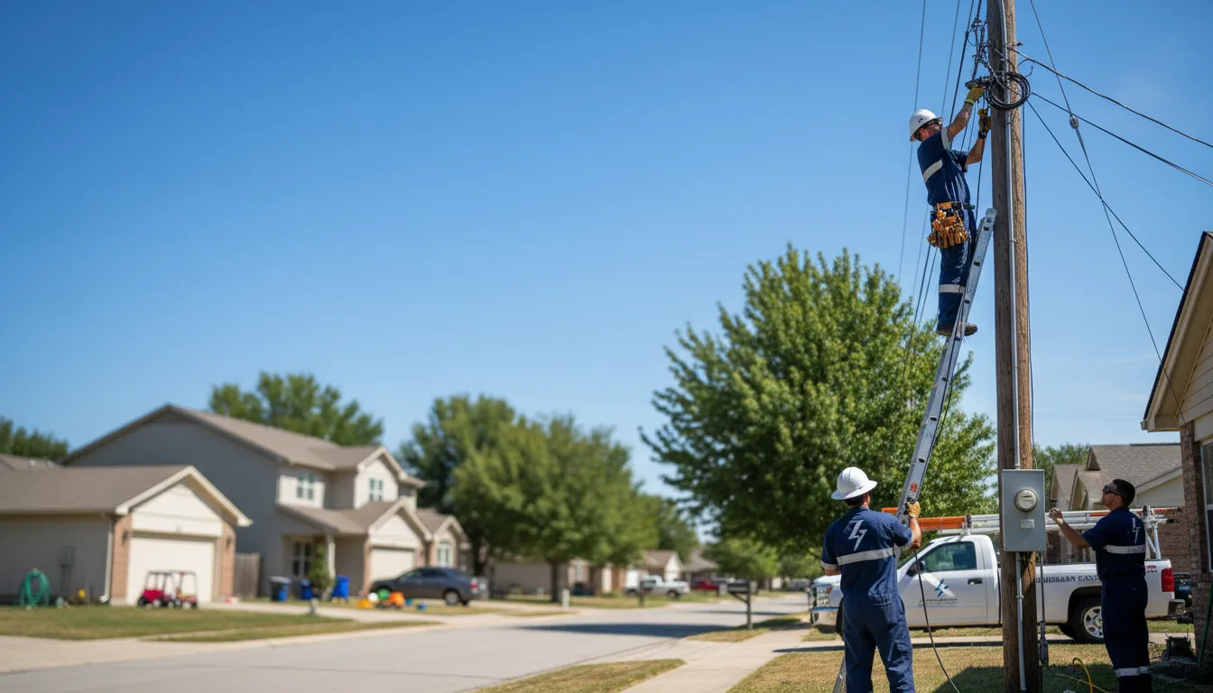 Residential electrician providing installation services in Lenore, ID